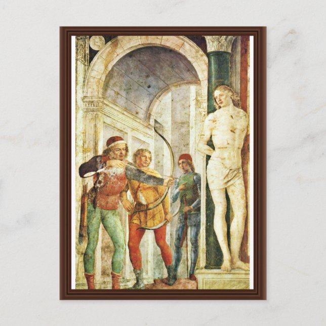Saint Sebastian, Martyrdom av Foppa Vincenzo Vykort (Framsida)