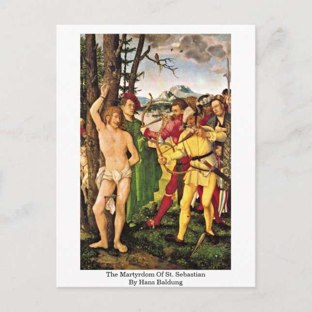 Saint Sebastian, Martyrdomen av Hans Baldung Vykort (Framsida)