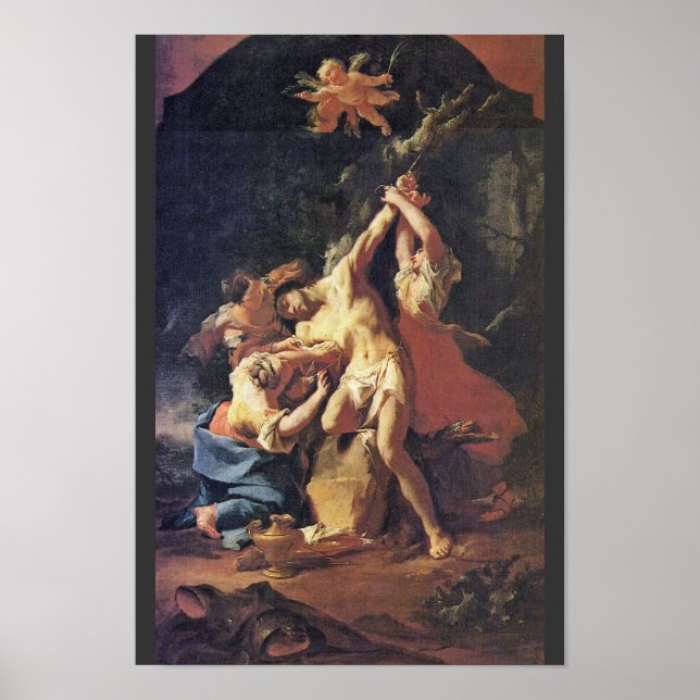 Saint Sebastian och kvinnor av Troger Paul Poster (Framsidan)