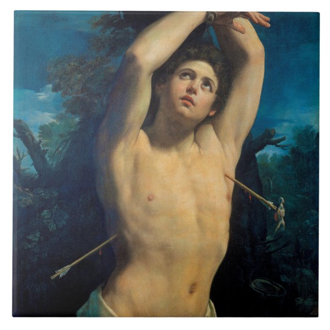 Saint Sebastian (Saint Sebastian), Guido Reni Kakelplatta (Framsidan)
