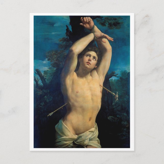 Saint Sebastian (Saint Sebastian), Guido Reni Vykort (Framsida)