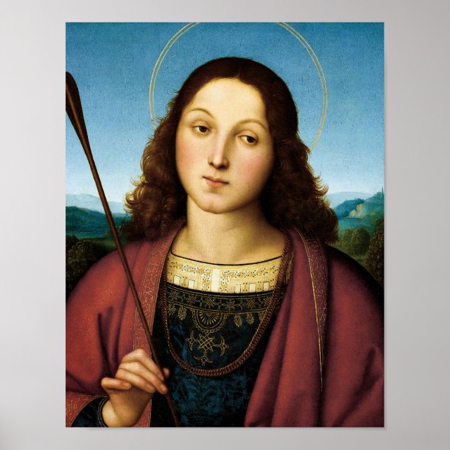 Saint Sebastian, San Sebastiano av Raphael Poster (Framsidan)