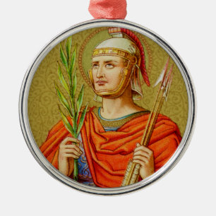 Saint Sebastian (SNV 24) Premium Round Julgransprydnad Metall