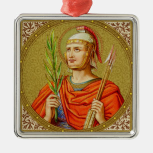 Saint Sebastian (SNV 24) Premium Square Julgransprydnad Metall