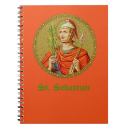 Saint Sebastian (SNV 24) (Round Image) Anteckningsbok Med Spiral
