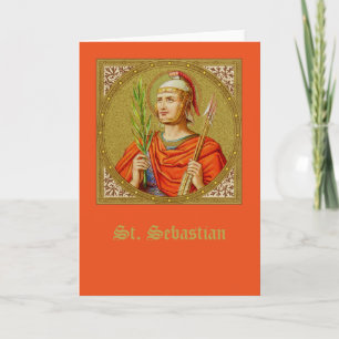 Saint Sebastian (SNV 24) (SqIm) Vert Blank Hälsnin Kort