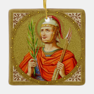 Saint Sebastian (SNV 24) Square Ceramic Julgransprydnad Keramik