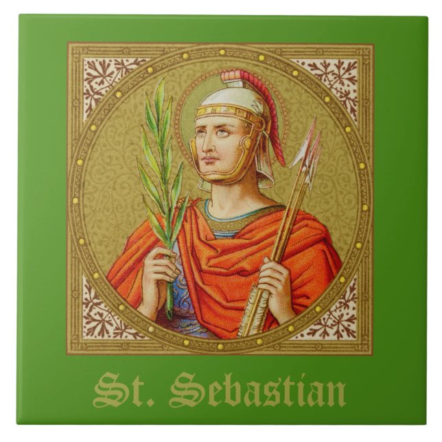 Saint Sebastian (SNV 24) Tile 3 Kakelplatta (Framsidan)