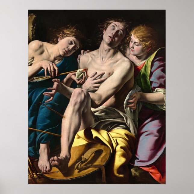 Saint Sebastian, Tanzio da Varallo Fine Art Poster (Framsidan)