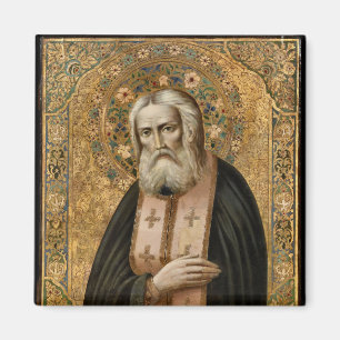 Saint-Seraphim av Sarov-ortodoxa Christian Icon Magnet