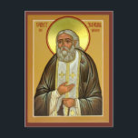 Saint Seraphim av Sarov Prayer Card Vykort<br><div class="desc">Troparjonet för Saint Seraphim trycks på baksidan.</div>