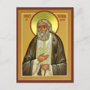 Saint Seraphim av Sarov Prayer Card Vykort