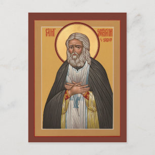 Saint Seraphim av Sarov Prayer Card Vykort