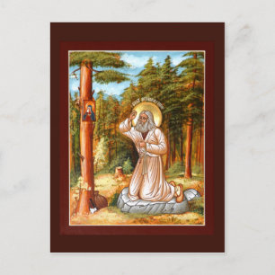 Saint Seraphim av Sarov Prayer Card Vykort