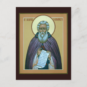 Saint Sergius av Radonezh Prayer Card Vykort