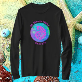 Saint Simons Island GA Colorful Sea Snäcka T Shirt