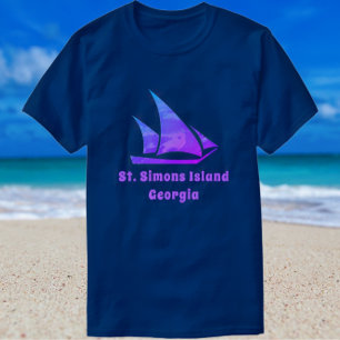 Saint Simons Island GA-segelbåt T Shirt