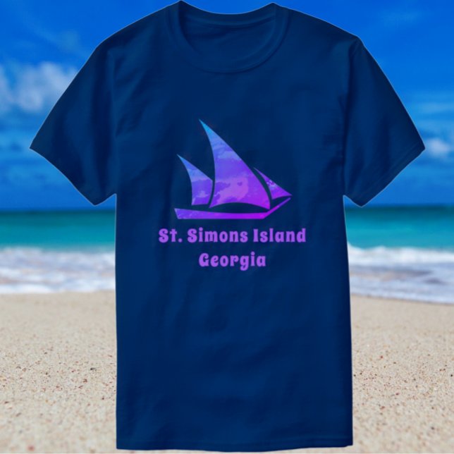 Saint Simons Island GA-segelbåt T Shirt (Skapare uppladdad)