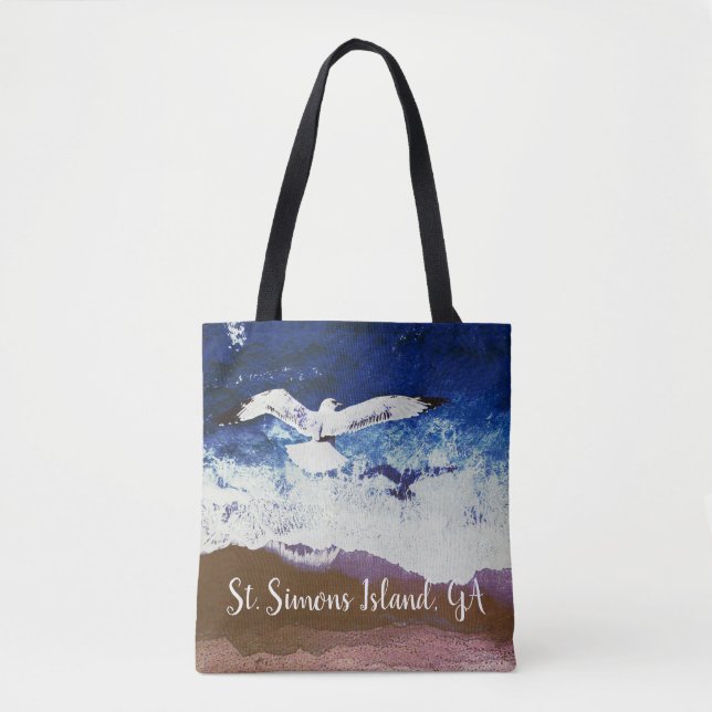 Saint Simons Island GA tote Tygkasse (Framsida)