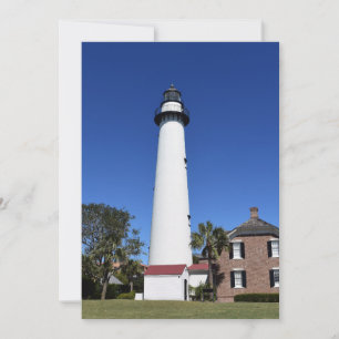 Saint Simons Island Lighthouse Bild på en Julkort