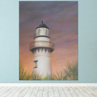 Saint Simons Island Lighthouse - Kanvastrycket Canvastryck