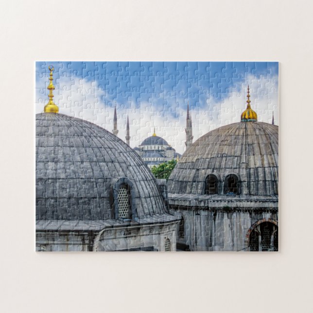 Saint Sophie Cathedral och Blue Mosque - Istanbul Pussel (Horisontell)