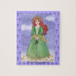 Saint St. Dymphna Jigszawa Puzzle Gift Pussel