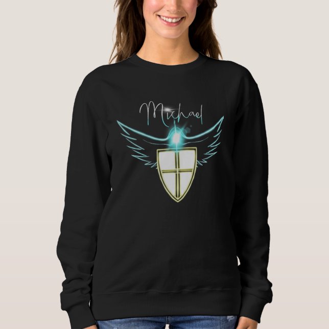 Saint St Michael Catholic Archangel Angel T Shirt (Framsida)