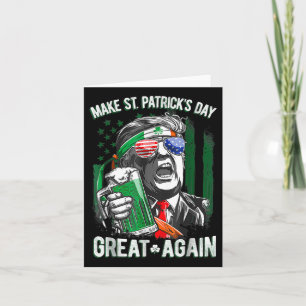 Saint St Patrick's Day Super Igen Roligt Trump 1 Kort