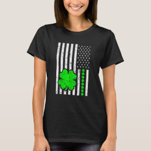 Saint St patricks day Usa American Irish Shamrock T Shirt