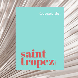 Saint St. Tropez Frankrike modern semester Vykort