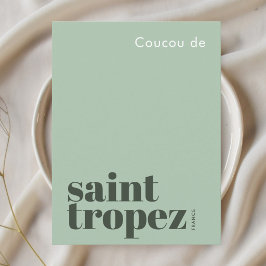 Saint St. Tropez Frankrike modern semester Vykort