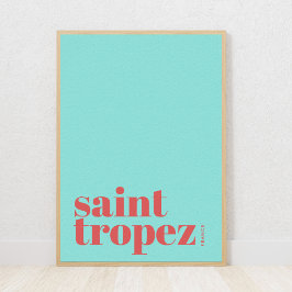 Saint St. Tropez Frankrike modern stad Affisch
