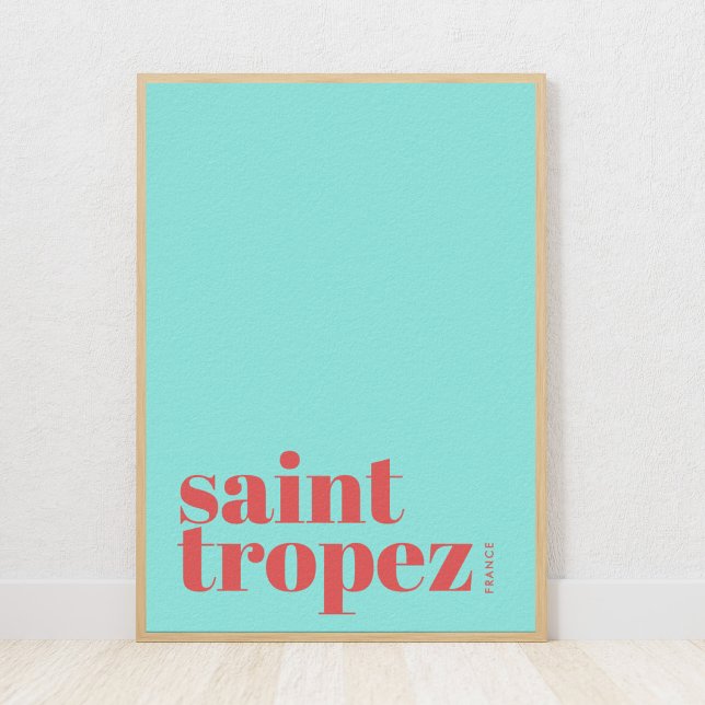 Saint St. Tropez Frankrike modern stad Affisch (Skapare uppladdad)