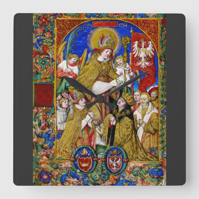 Saint Stanislaus Bishop och Martyr Fyrkantig Klocka (Framsida)