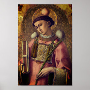 Saint Stephen (av Carlo Crivelli, 1476) Poster