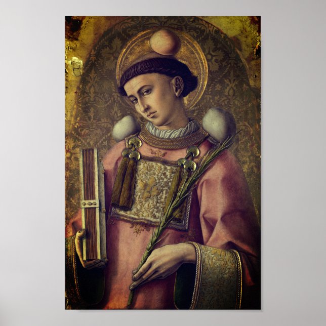 Saint Stephen (av Carlo Crivelli, 1476) Poster (Framsidan)