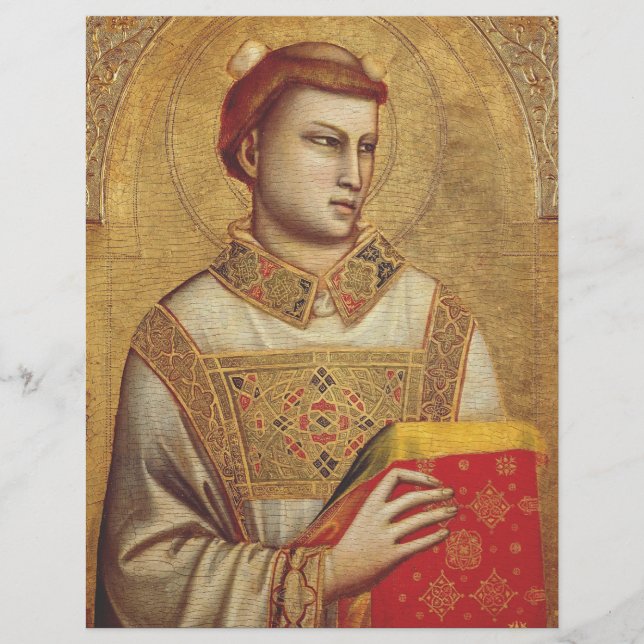 Saint Stephen av Giotto Reklamblad (Framsidan)