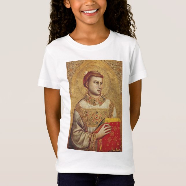 Saint Stephen av Giotto T Shirt (Framsida)