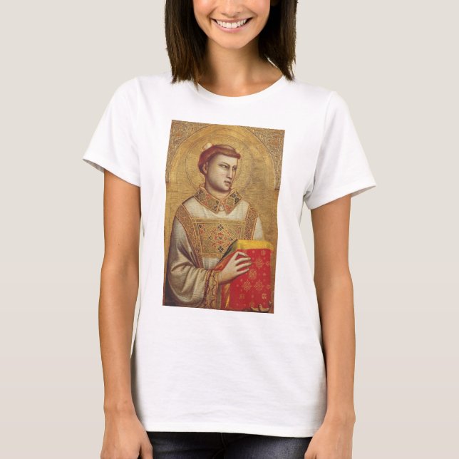 Saint Stephen av Giotto T Shirt (Framsida)