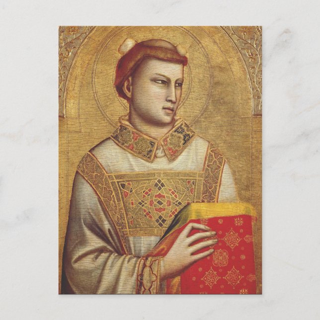 Saint Stephen av Giotto Vykort (Framsida)