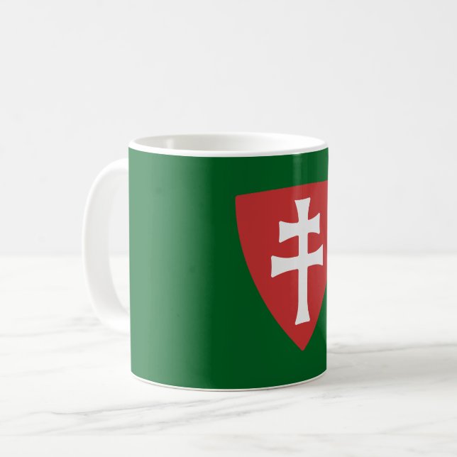 saint stephen hungarian kor symbol hungrig kung kaffemugg (Framsida vänster)