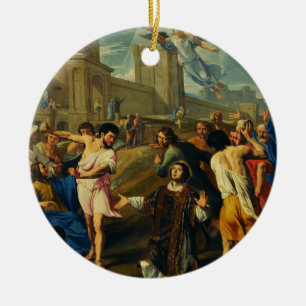 Saint Stephen Martyrdom Julgransprydnad Keramik