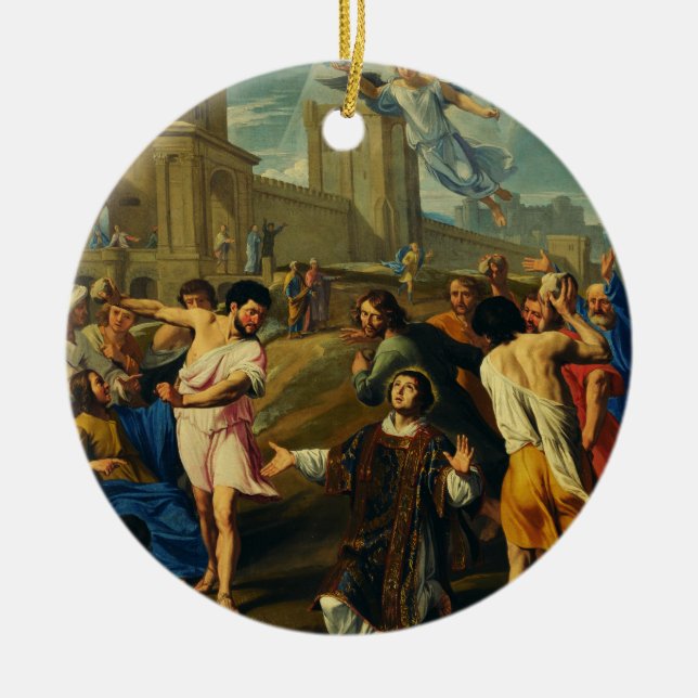 Saint Stephen Martyrdom Julgransprydnad Keramik (Framsidan)