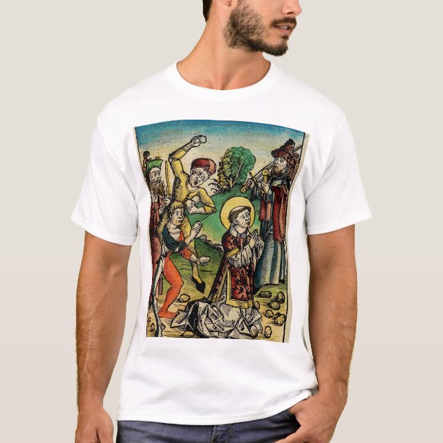 Saint Stephen Protomartyr First Martyr T Shirt (Framsida)