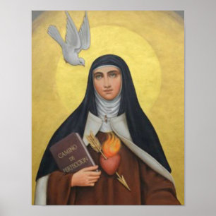 Saint Teresa av Avila Carmelite Saint Poster