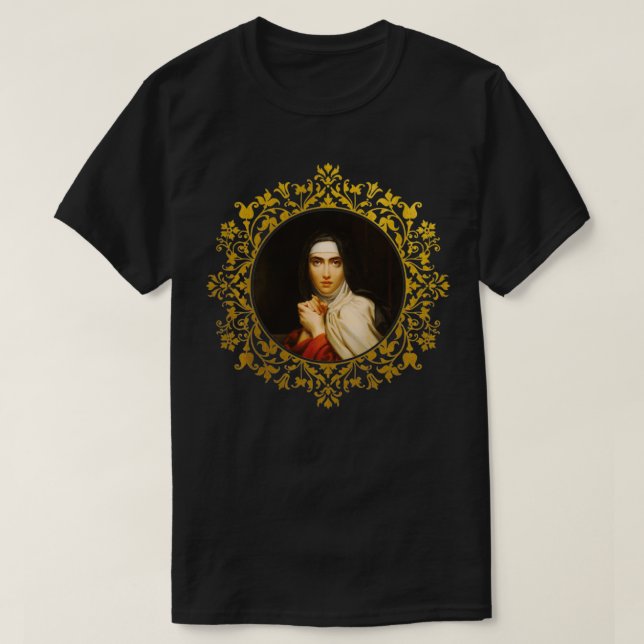 Saint Teresa av Avila Catholique Patroness Pullove T Shirt (Design framsida)