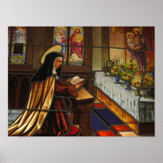 Saint Teresa av Avila i bön Poster