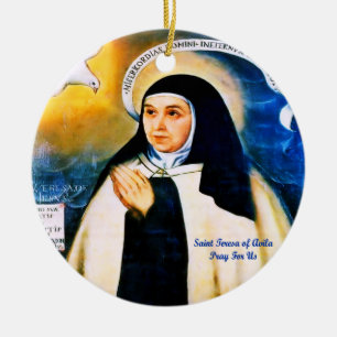 Saint Teresa av Avila Julgransprydnad Keramik