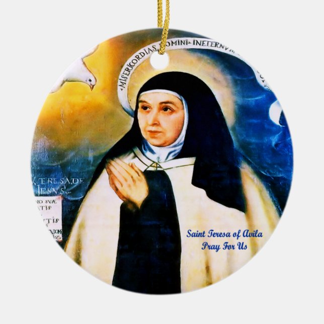 Saint Teresa av Avila Julgransprydnad Keramik (Framsidan)